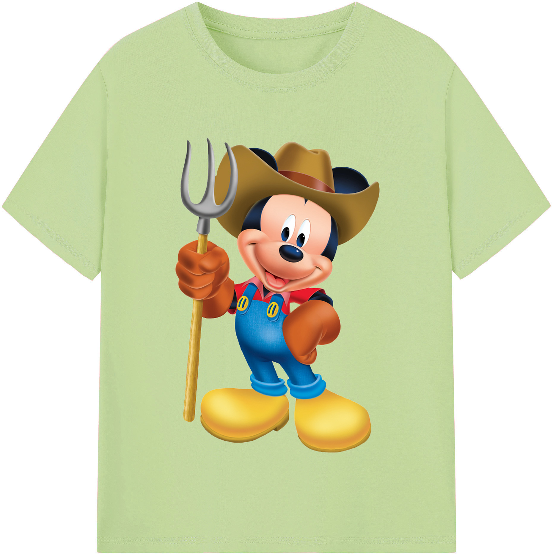 （画像用） ミッキーマウス Mickey Mouse 綿100％半袖Tシャツ（フロントプリント）